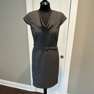 Calvin Klein Gray Business Belted Dress - Size 4